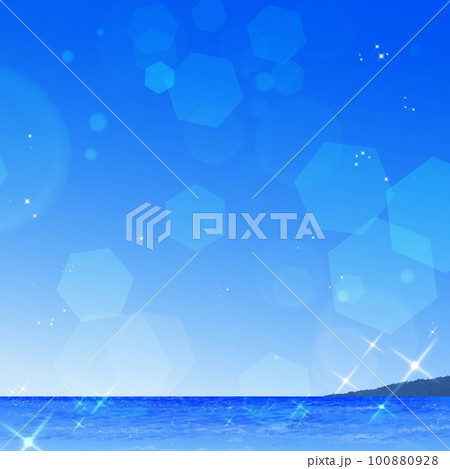 キラキラした海と空のイラスト 100880928