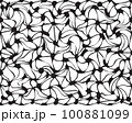 Seamless pattern abstract swirls. Hand drawn vector background. Trendy textile, fabric, wrapping	 100881099