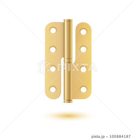 Brass gold Door Hinge. Door hinge bronze. tools for joint gates and windows. vector Brass gold Door Hinge. Door hinge bronze. tools for joint gates and windows. vector 100884187