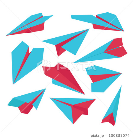 Collection of Flat Papper Plane 100885074