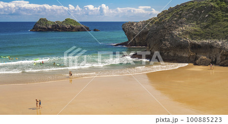 Urban Beach of Celorio, Los Curas Beach, Palombina Beach, Celorio, Llanes, Spain 100885223