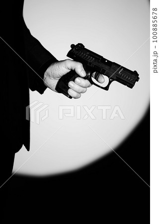 Pistol gun dark at night Pistol gun dark at night 100885678