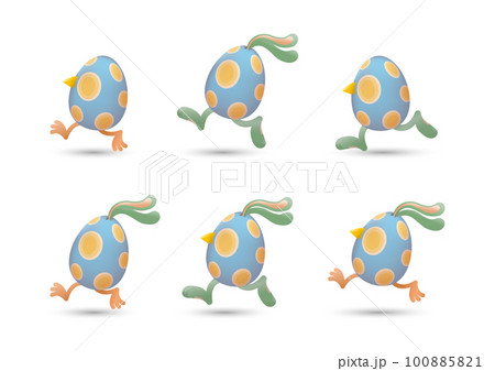 Oval easter eggs run set Oval easter eggs run set 100885821