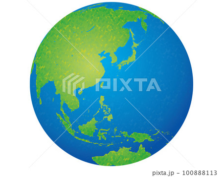 地球　手書き風 100888113