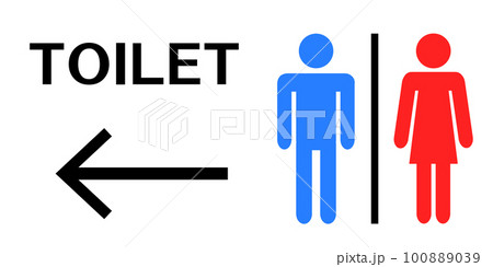 トイレの案内標識 トイレの案内標識 100889039