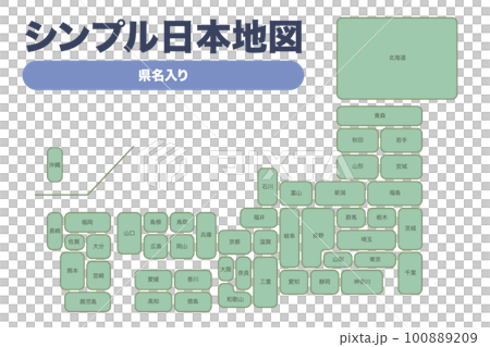 簡單的日本地圖 簡單的日本地圖 100889209