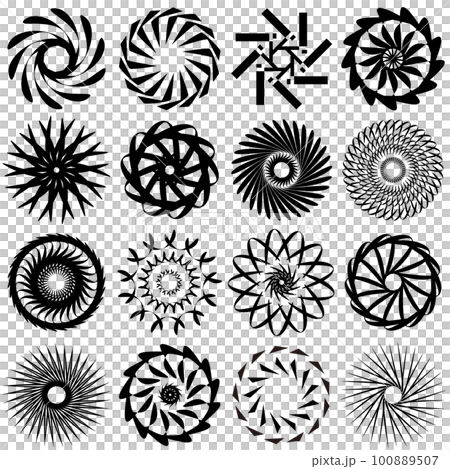 Geometric illustration set that can be used for icons and patterns 100889507