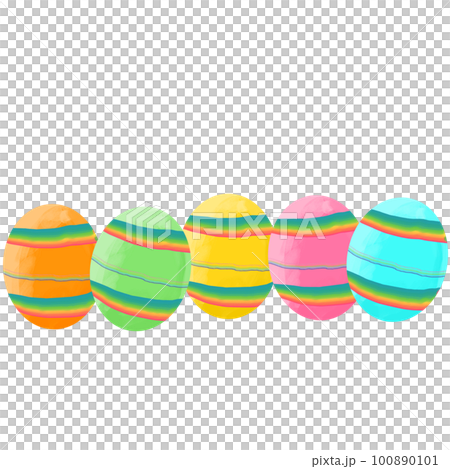 Illustration of colorful easter eggs Illustration of colorful easter eggs 100890101