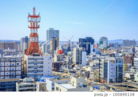豊橋市役所から望む豊橋の街並み 100890138
