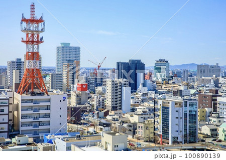 豊橋市役所から望む豊橋の街並み 豊橋市役所から望む豊橋の街並み 100890139