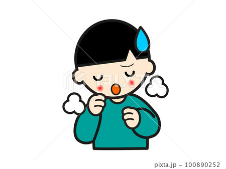 咳をする男の子 咳をする男の子 100890252