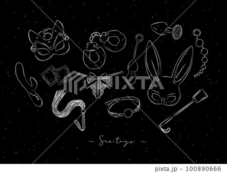 Sex toys and clothing accessory black color 100890666