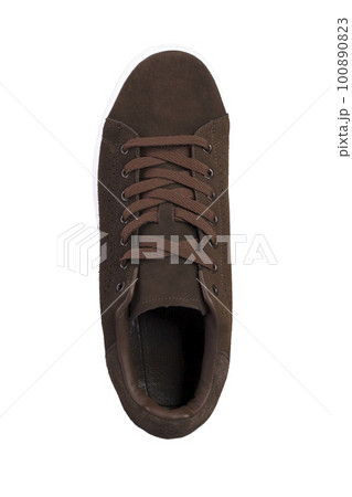 Sport shoes. Brown sneaker on a white background. Sport shoes. Brown sneaker on a white background. 100890823