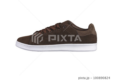 Sport shoes. Brown sneaker on a white background. Shoe. 100890824