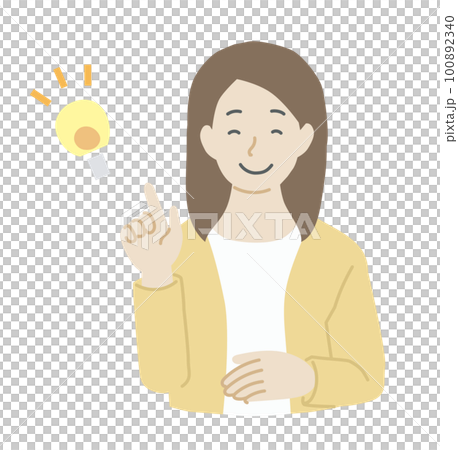 Illustration material of a woman who likes Illustration material of a woman who likes 100892340