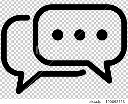 Simple chat or speech bubble icon 100892358