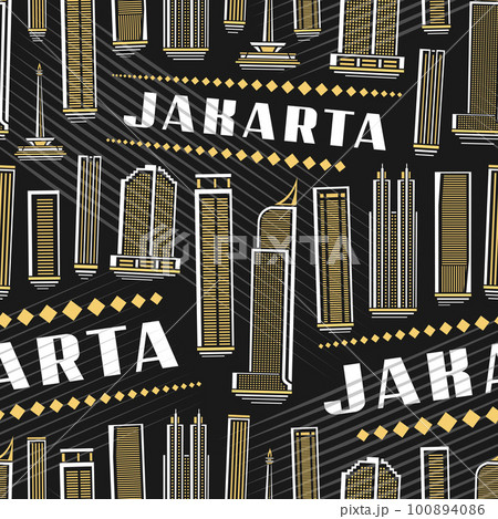 Vector Jakarta Seamless Pattern Vector Jakarta Seamless Pattern 100894086