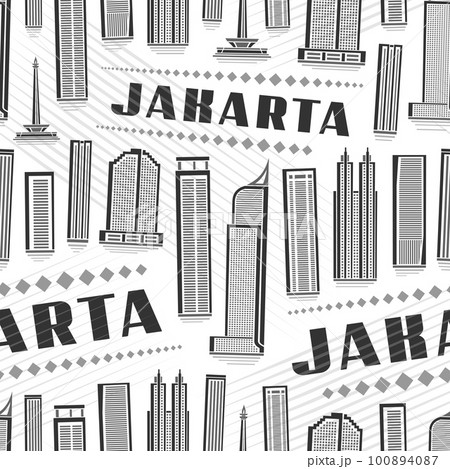 Vector Jakarta Seamless Pattern 100894087