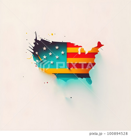 United States of America flag patriotic badge 100894528