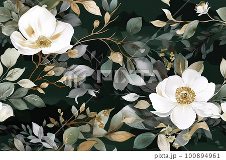 illustration of flowers and leaves 100894961