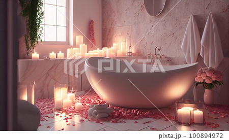 Modern bathroom illustration 100894972