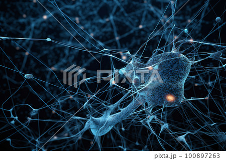 Neural networks abstract concept visualization, AI generative image Neural networks abstract concept visualization, AI generative image 100897263