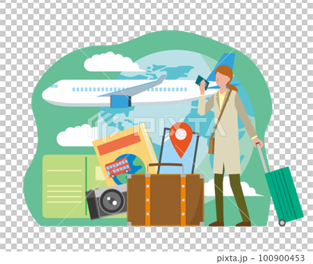 出國旅遊的女人 100900453