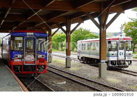旧北海道ふるさと銀河線（旧国鉄池北線）の風景　旧陸別駅（りくべつ鉄道） 100901910