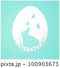 Funny Easter bunny. Happy Easter holiday concept. 3d illustration 100903673