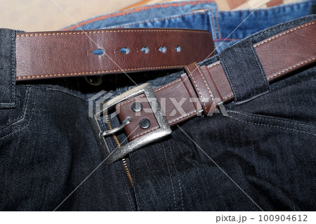 ベルト, バックル, 衣類, お洒落, おしゃれ, 紳士用, 男性用, ファッション, 洋服, 服 100904612