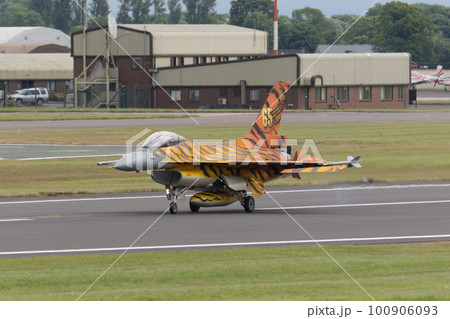 ベルギー空軍F-16トラ柄着陸 100906093