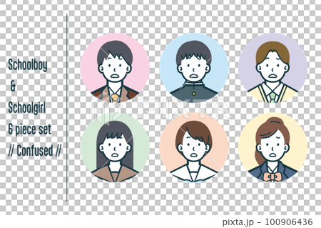 迷惑男女學生6件套1號 100906436