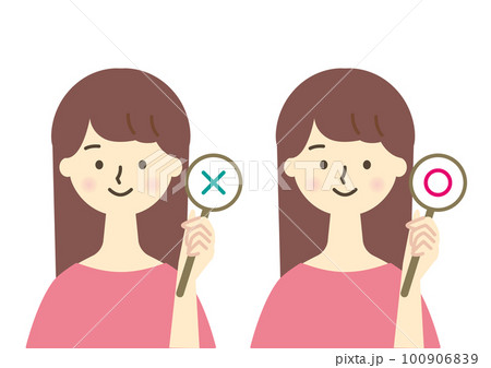 マルを持つ女性 バツを持つ女性 マルを持つ女性 バツを持つ女性 100906839