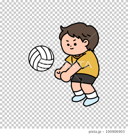 Girl playing volleyball 100906903