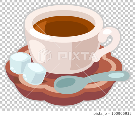 Illustration of tea with sugar _ cologne and cute simple dishes vector illustration Illustration of tea with sugar _ cologne and cute simple dishes vector illustration 100906933