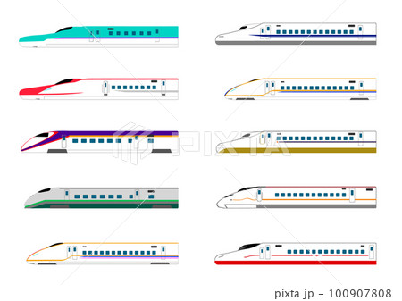 いろんな新幹線の先頭車両 100907808