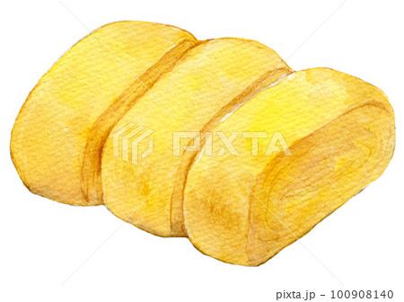 水彩イラスト 卵焼きのイラスト素材 [100908140] - PIXTA