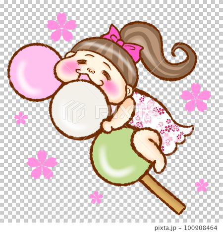 餃子女孩比花 100908464