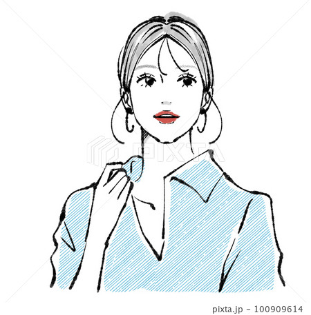 女性のイラスト素材 100909614