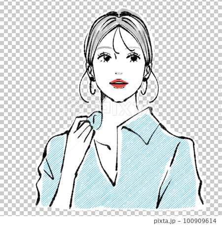 女性のイラスト素材 100909614