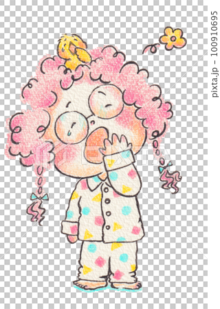 打呵欠的女孩 打呵欠的女孩 100910695