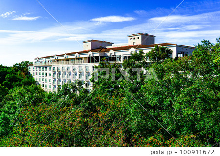 【社会問題】バブル崩壊で未開業のまま放置されたホテル2　岡山県玉野市 100911672