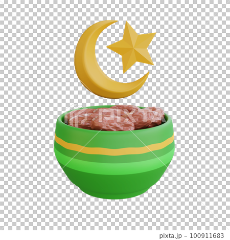 3d rendering Date palm ramadan icon 3d rendering Date palm ramadan icon 100911683