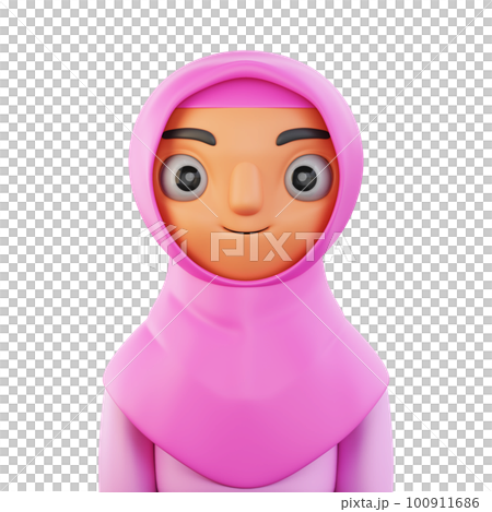 3d rendering muslim woman ramadan icon 3d rendering muslim woman ramadan icon 100911686