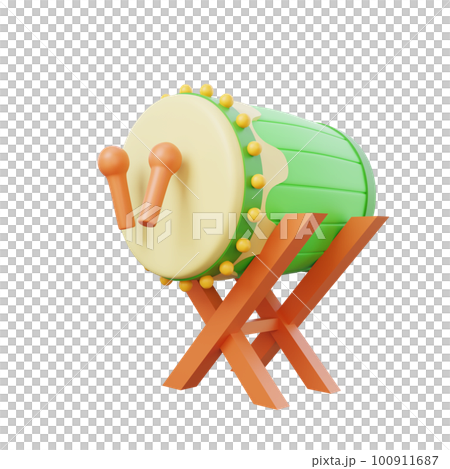 3d rendering of drum icon ramadan 3d rendering of drum icon ramadan 100911687