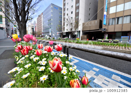 博多駅前通り 博多駅 博多 福岡市博多区 福岡イメージ風景 博多駅前通り 博多駅 博多 福岡市博多区 福岡イメージ風景 100912385