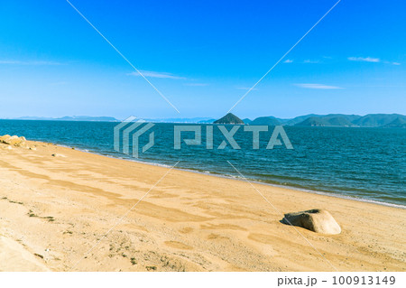 王子マリンロード430沿いの唐琴海岸と瀬戸内海1　岡山県玉野市 100913149