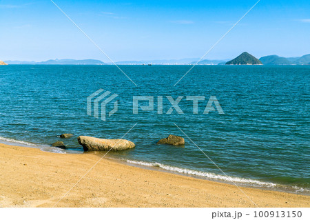 王子マリンロード430沿いの唐琴海岸と瀬戸内海2　岡山県玉野市 100913150