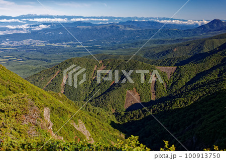 八ヶ岳連峰・権現岳から見る北アルプスの山並み 100913750