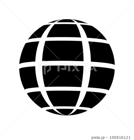 Globe wireframe icon. Internet, globality or delivery, all arounr world symbol. Orbit model, spherical shape, grid ball. Earth figure with parallel and meridian lines Globe wireframe icon. Internet, globality or delivery, all arounr world symbol. Orbit model, spherical shape, grid ball. Earth figure with parallel and meridian lines 100916121
